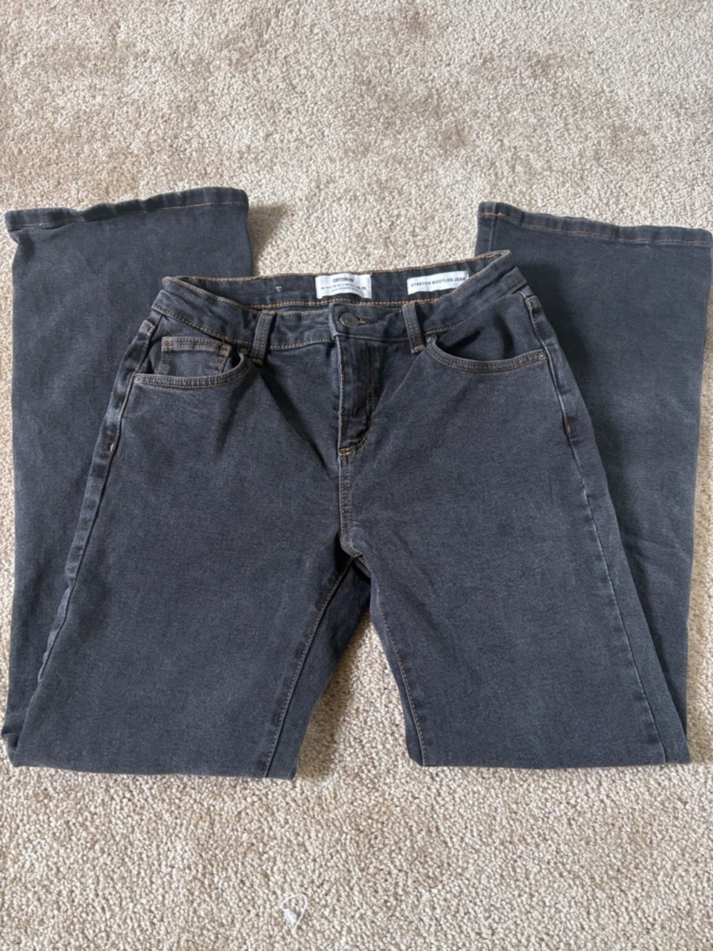 Cotton On Women's Flare Jeans in Washed Black